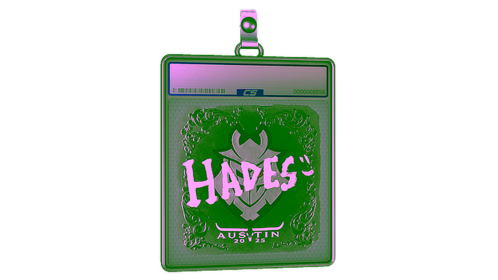 Display for Sticker Slab | hades (Foil) | Austin 2025