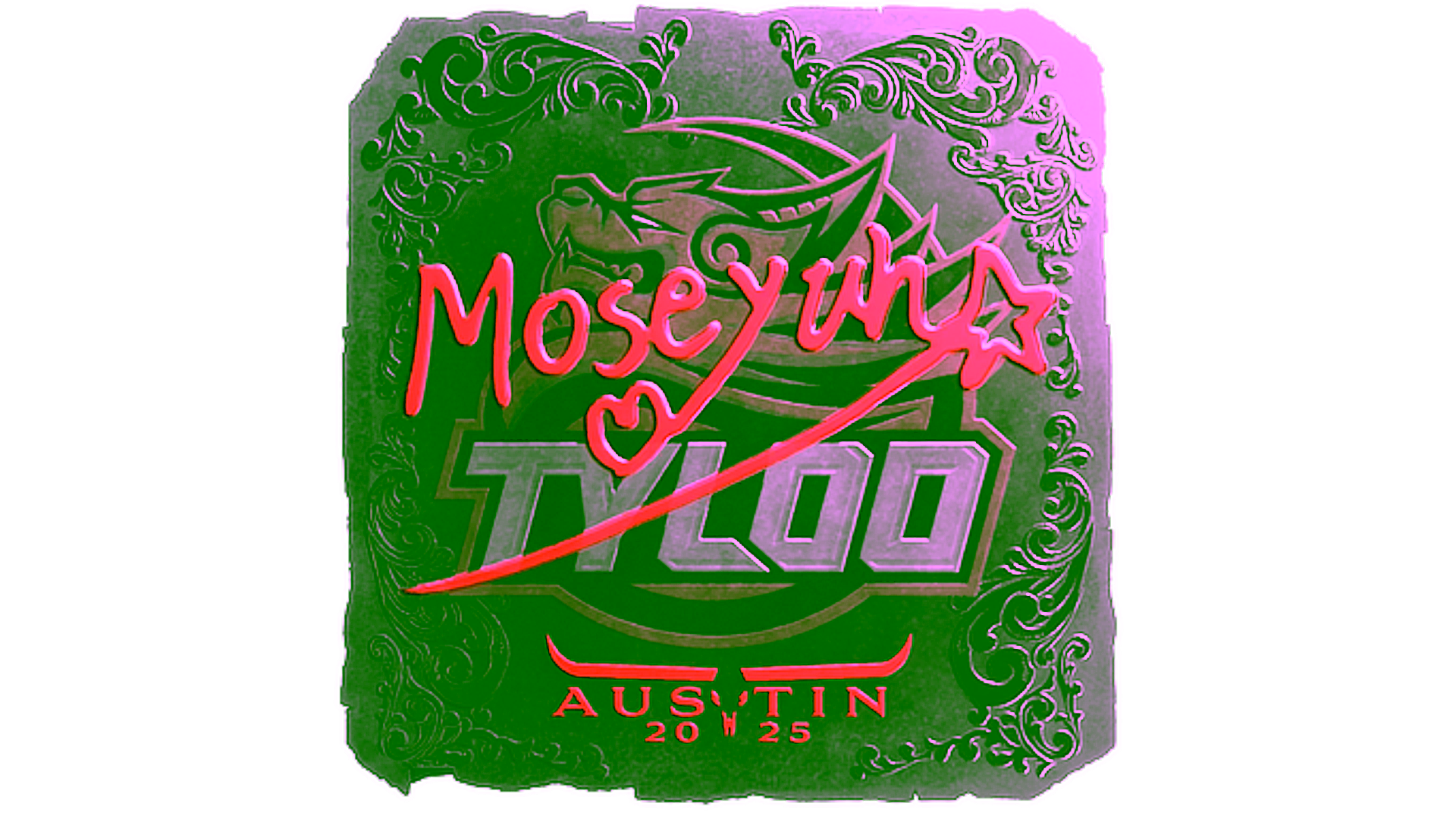 Display for Sticker | Moseyuh (Foil) | Austin 2025