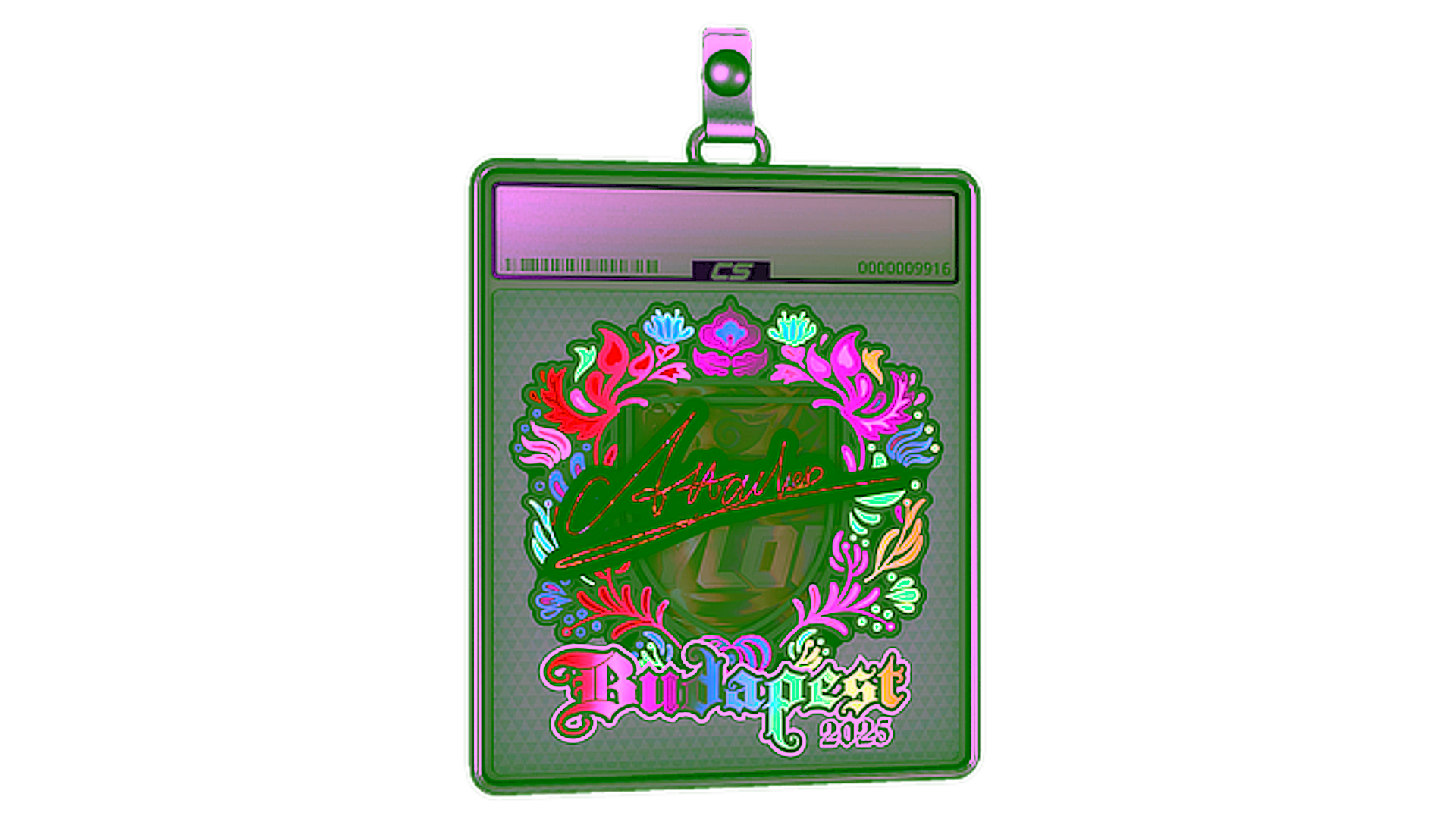 Display for Sticker Slab | Attacker (Holo) | Budapest 2025